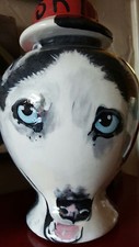 Custom memorial Pet DOG cremation urn White HUSKY Medium/Large Any type of pets