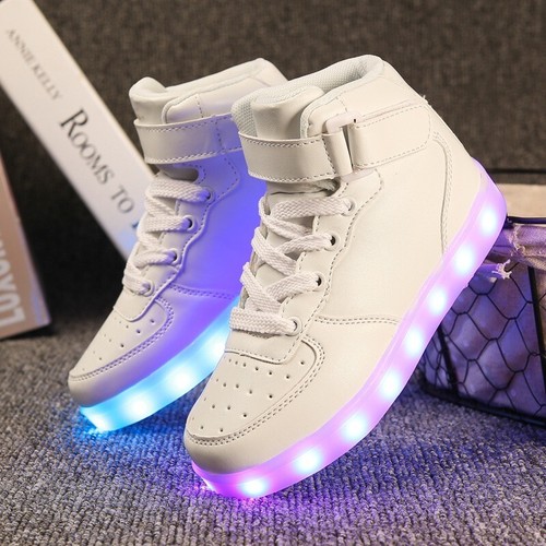 Led Shoes For Kids Usb Charging Light Up Sneakers Adults Boys Girls Glowing Shoe - Picture 2 of 15