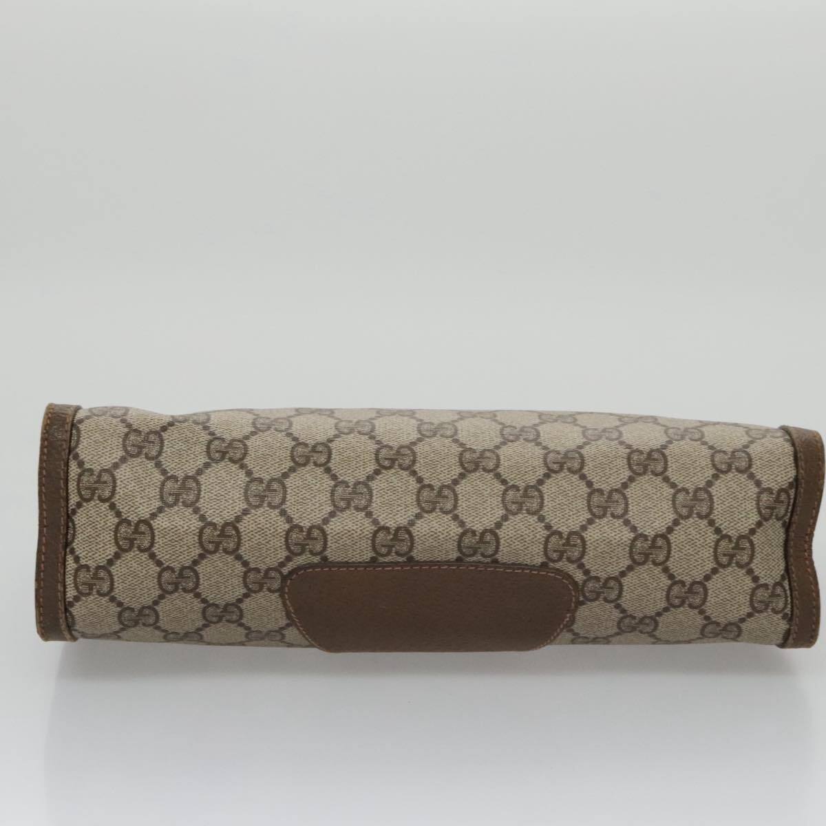 ミ*ツ様 超特価 リペア済 GUCCI グッチ ステッチストライプ シングルスー GUCCI GG Supreme Web Sherry Line Clutch Bag PVC Beige 89 01