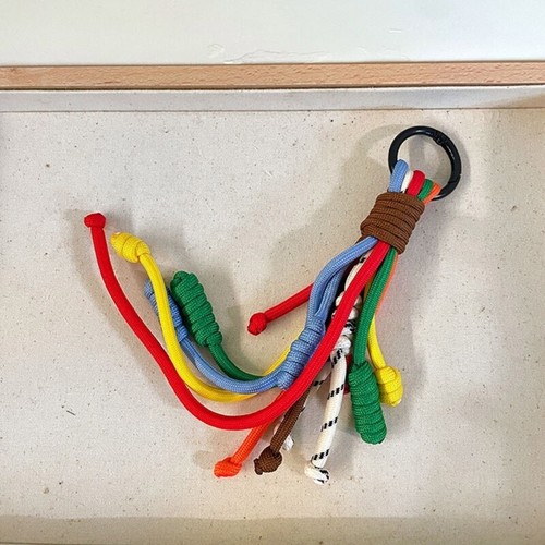 Rainbow Rope Phone Strap Handwoven Keychain Pendant Jewelry Accessory for Bag - Zdjęcie 4 z 8