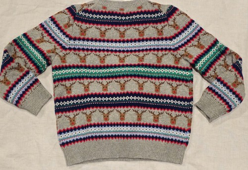Suéter Jersey Mini Boden Navidad Reno Isla Justa Tejido Nuevo con Etiquetas Nuevo 4-5 - Imagen 9 de 10