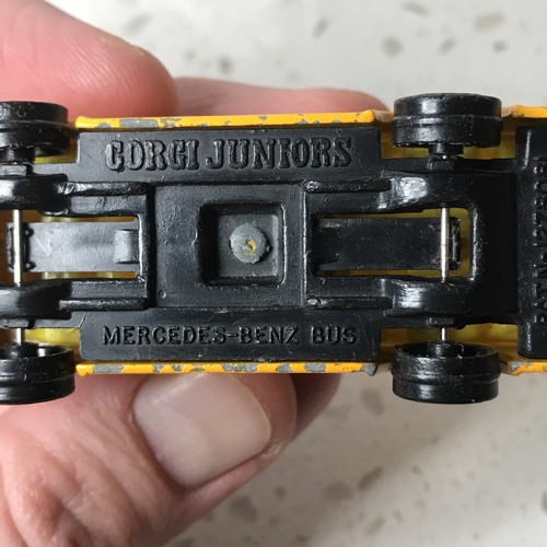 VTG Corgi Juniors Yellow Mercedes Benz School Bus Diecast Toy Great Britain - Picture 7 of 8