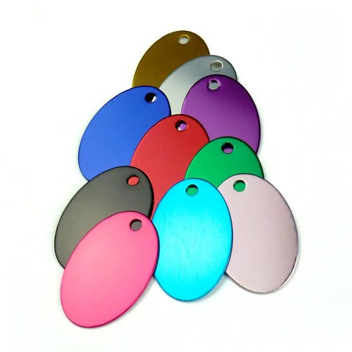 100PCS Dog Tag Name Anodizing Aluminum Dog ID Tags Collar Customized Engraving - Picture 6 of 46