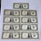 Lot 25 Silver Certificate $1 Blue Seal Us Dollar 1935 & 1957 Heavily Circulated