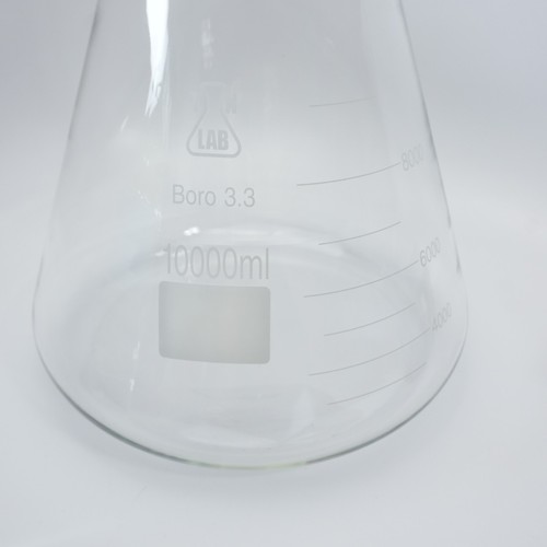 TN Lab 10000ml Conical Narrow Mouth Erlenmeyer Flask, Borosilicate Glass 10L - Picture 3 of 3