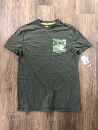 Epic Threads Boys GREEN T-Shirt W/ Camo Pocket Size X-Large (A4) - Picture 3 of 4
