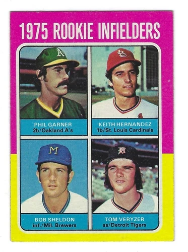 1975 TOPPS ROOKIE INFIELDERS KEITH HERNANDEZ RC CARD #628 EX-MT
