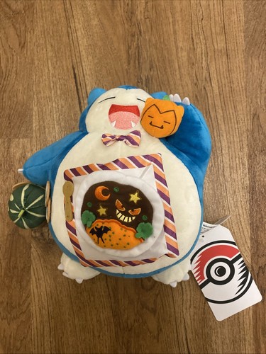 SNORLAX Official Pokemon Pumpkin Celebration PLÜSCH 10" Neu mit Tag Pokémon Center