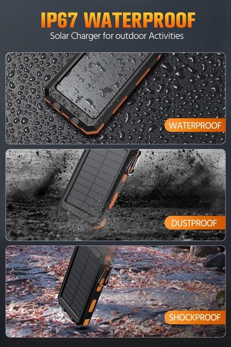 2024 Super 10000000mAh USB Portable Charger Solar Power Bank for Cell Phone New - Picture 13 of 13