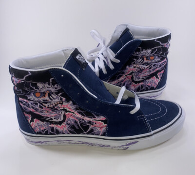 Vans SK8-HI Zap Glow in the Dark Skull Sneaker Shoes Men's Vans SK8-HI Zap Glow in the Dark Skull Sneaker Shoes Men's