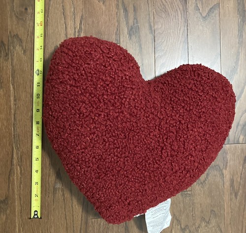 Pottery Barn heart pillow, 16”x15”, red, new - Picture 5 of 11