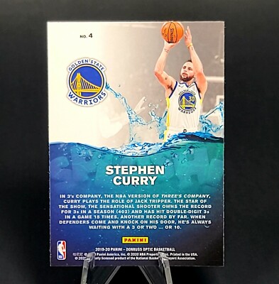 Steph Stephen Curry GOLDEN STATE DONRUSS OPTIC SPLASH INSERT CARD