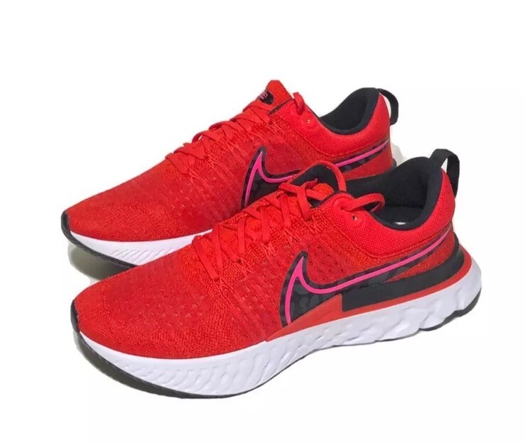 Nike Womens React Infinity Run FK 2 Running Shoes Chile Red Hyper Pink Size 9.5 DM8073-600