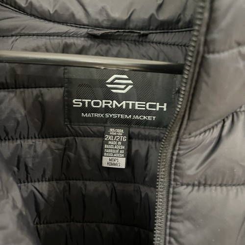 StormTech Men’s Down Puffer Coat 2XL Black Performance Bergstrom Logo Zip - Picture 5 of 8
