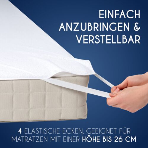 Matratzenschoner 180x200 cm Wasserdicht Atmungsaktiv Maschinenwäsche Dreamzie - Bild 5 von 5
