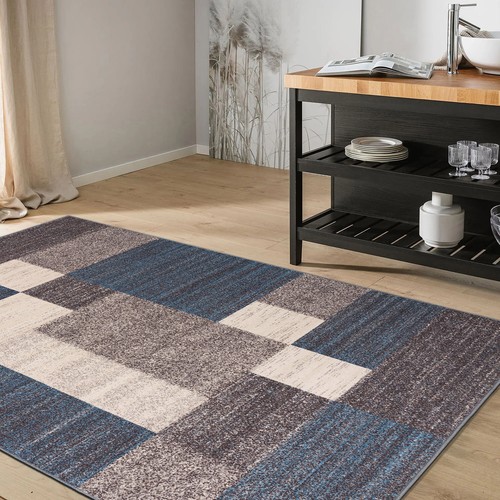 Rugshop Area Rugs Modern Boxes Design Non-Slip (Non-Skid) Carpets Rugs for Sale - Picture 7 of 36