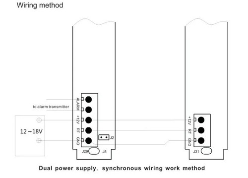 10 meters range 76 cm height 4 beams Infrared barrier detector range - Picture 15 of 18