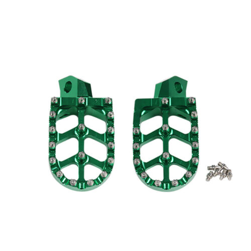 Green Footrest Foot Pegs Dirt Bike For Kawasaki KDX 200 200R 250 KX125 250 500 - Picture 4 of 5