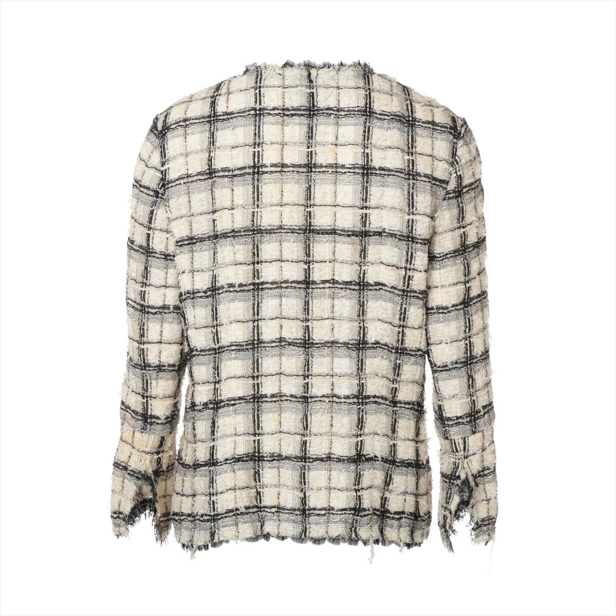 Chanel Coco Button Nylon Collarless Jacket White … - image 2