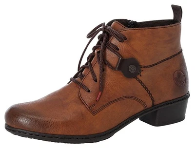 RIEKER Schnürstiefelette Schnürboots, Blockabsatz, in elegantem Look , Gr. 42 - Bild 1 von 4