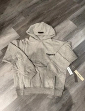 grey fear of god essentials hoodie