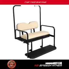 Club Car DS Golf Cart Rear Flip Seat Kit Buff Cushions GTW Mach3 Seat Kit