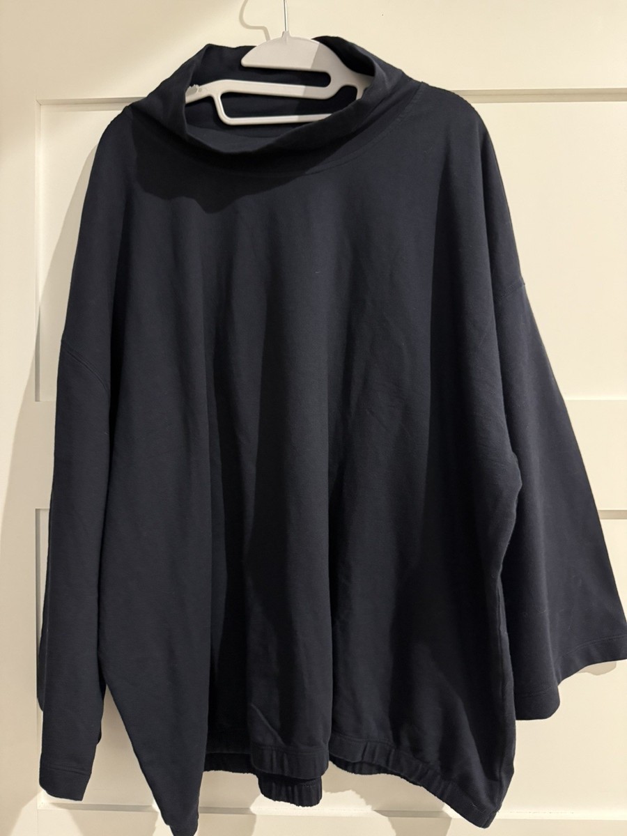 J. Jill fit Lightweight Mock Neck Turtleneck Navy Blue Sweater NWT