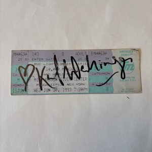 Karl Walinger Signed ticket 10000 Maniacs and World Party June 30 1993 Civic Ctr