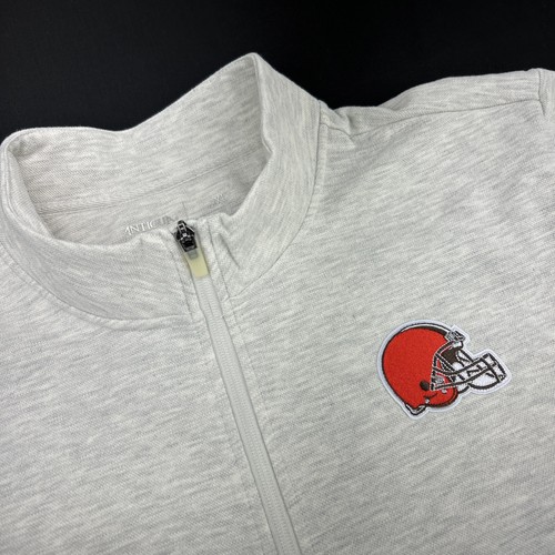Antigua NFL Cleveland Browns Longsleeve 1/4-Zip Pullover - Gr. 2XL - Neu ohne Etikett