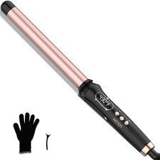 Curling Wand 1 Inch,Curling Iron Long Barrel Professional for Long Hair,Clamp...