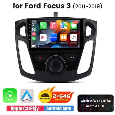 9'' Android Car Stereo Radio for Ford Focus 2012-2017 2GB+64GB CarPlay GPS WIFI