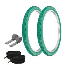PRO TIRES 24 x 2.125 GREEN P-123A W/TUBES  RIM STRIPS