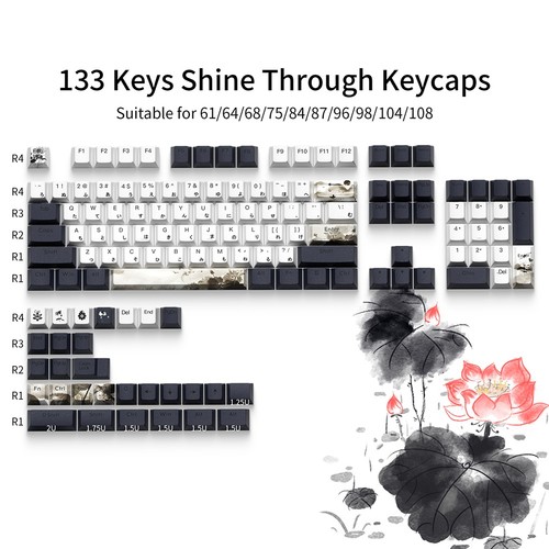 133 Keys Keycaps PBT Cherry Keycap Set Personalized Customized Japanese7586 - Picture 4 of 6