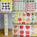 Flower Power Mushroom Floral  1970s Shelf Liner Farmers Market Fruit Paper Read