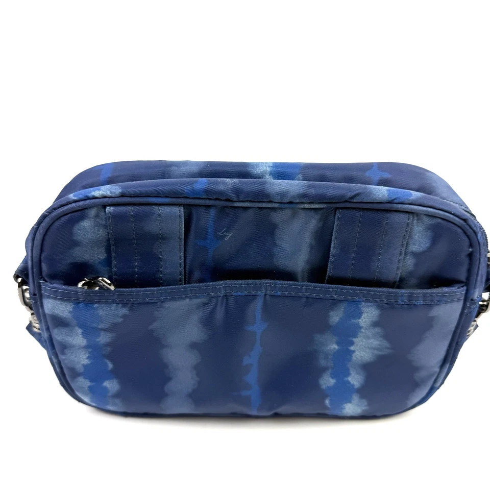 Bolso Bandolera Lug Carousel Shibori Azul Nylon Acolchado Bolso de Mano Cartera Convertible Foto 4 de 4