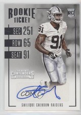 2016 Panini Contenders Rookie Ticket Shilique Calhoun #208 Auto 0g4