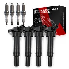 4 Ignition Coils Pack UF651 and Iridium Spark...