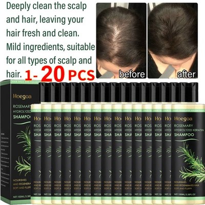 20/5x Bio-Rosmarin-Haarwuchs-Shampoo für Frauen und Männer  natürliche Verdichtu