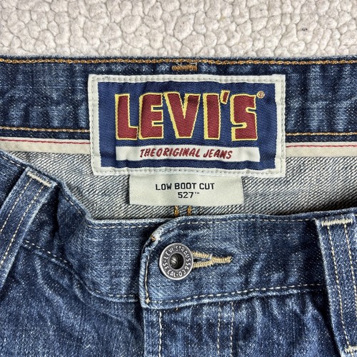 Levi's 527 Men’s Jeans W36 L30 Medium Wash Low Bootcut Slim Fit Denim Y2K Style - Picture 8 of 16