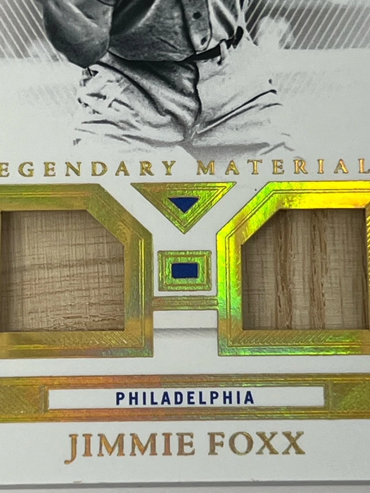 2023 Flawless JIMMIE FOXX Legendary Materials Gold 8/10 Dual Bat Philadelphia - Image 3 of 4