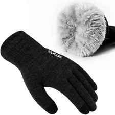 Touchscreen Winter Gloves Wool Fleece Lined Thermal Warm for Men  Women Snow