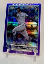 2022 Topps Chrome Jose Rodriguez Rookie  Purple Prizm Parallel USC 165 Mariners