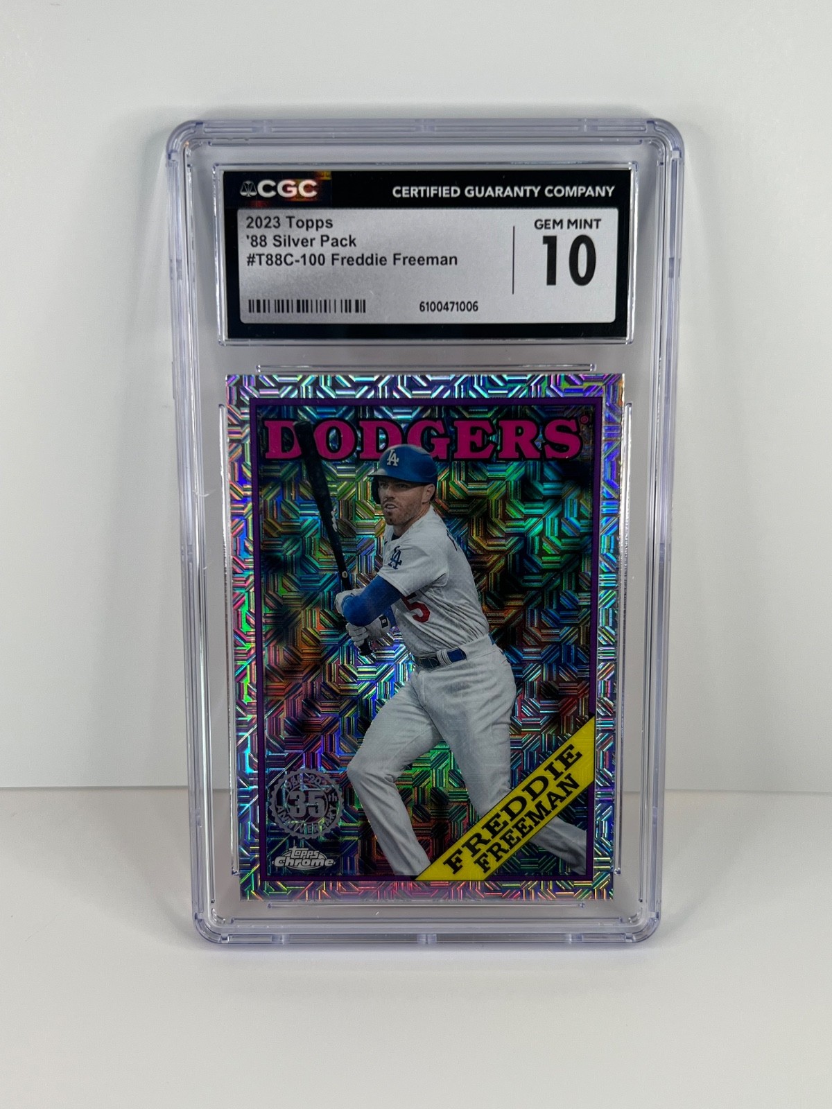 FREDDIE FREEMAN 2023 Topps ’88 Silver Pack 35th Anniv. #T88C-100 CGC 10 Dodgers