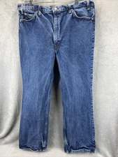 Vintage Levis 517 Jeans Mens 42 x 30 Blue Denim Saddleman Bootcut Orange Tab USA