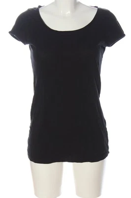 H&M Shirt basique Dames Haut T EU 36 noir style décontracté - Photo 1/4
