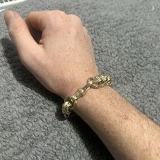 9ct Gold Patterned Rollerball Bracelet Only Wore A Few Times Absolutely Mint
