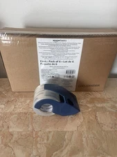 Amazon Basics Heavy Duty Packaging Tape with Dispenser Pack In 6 Pcs, New