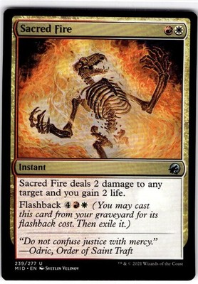 MTG Sacred Fire Innistrad: Midnight Hunt Uncommon #239