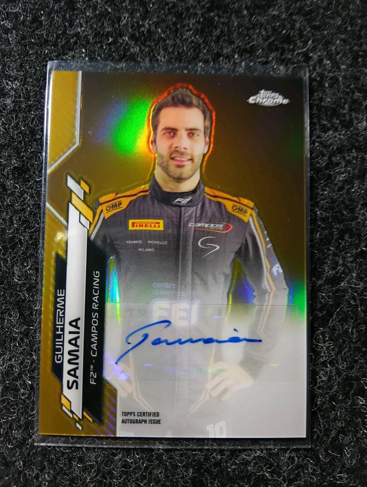 2020 TOPPS CHROME F1 GUILHERME SAMAIA RC GOLD REFRACTOR AUTO #46/50 Getting HTF!