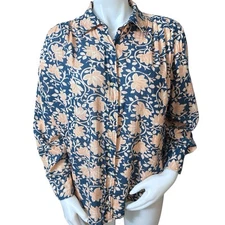 THE GREAT. The Cove Shirt Bay Oasis Floral Size 0 Us XS